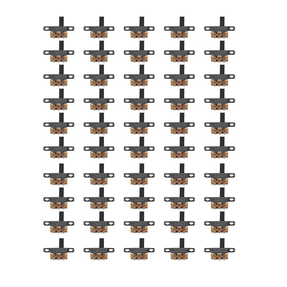 50Pcs 8mm Vertical Slide Switch SPDT 2 Position 3 Terminals PCB Panel Latching