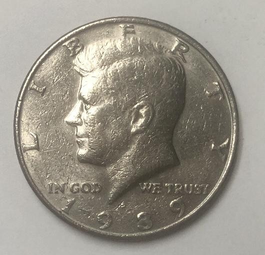 1989 US Half Dollar 50 Cent Coin
