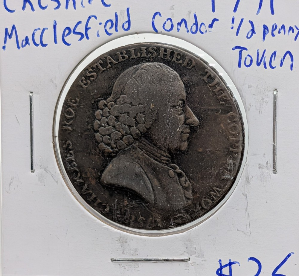 1791- Cheshire Macclesfield Half Penny Conder Token