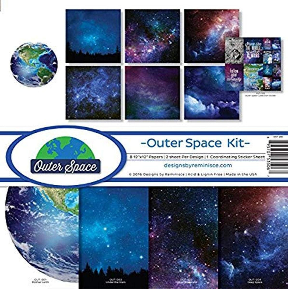 OUT-200 Outer Space Scrapbook Collection Kit 12X12 Inches