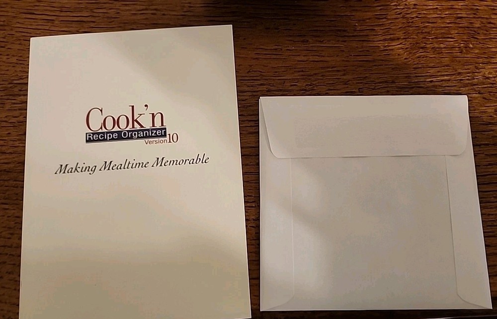 Cook'n Recipe Organizer Version 10 PC & Mac Software CD Internet Recipes