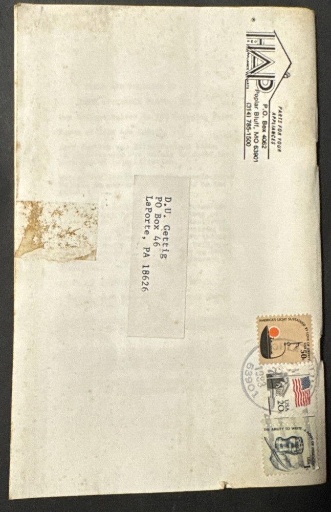 HAP Appliance Parts Catalog 1983