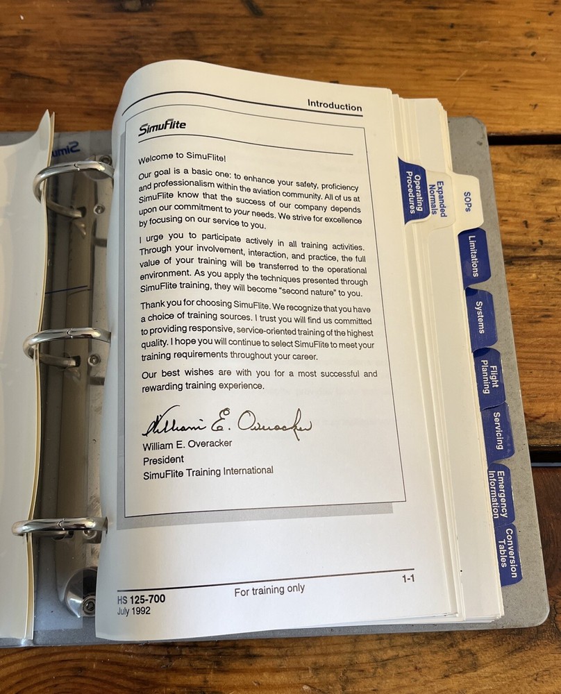 Hawker Siddeley 125-700 Cockpit Reference Handbook