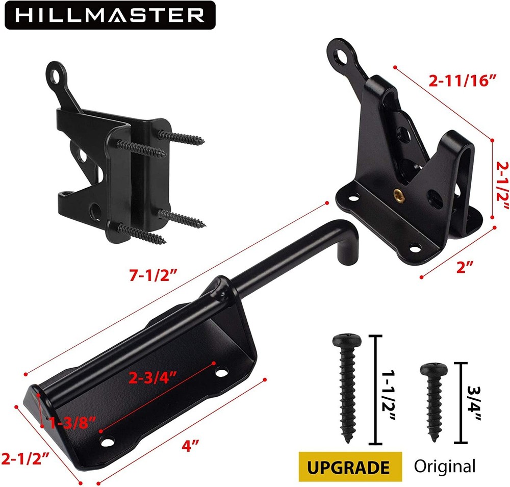 HILLMASTER HEAVY DUTYVLOCKING GRAVITY GATE LATCH WITH CABLE PULL