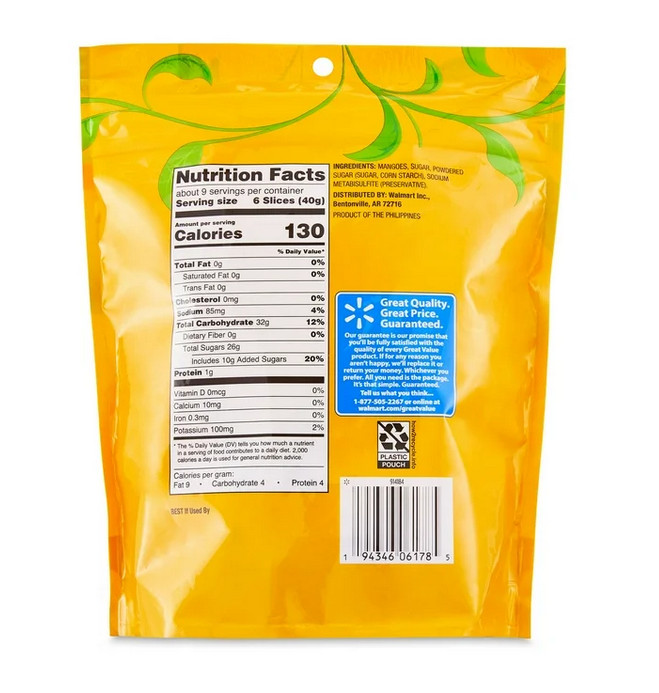 Great Value Dried Mango 12oz
