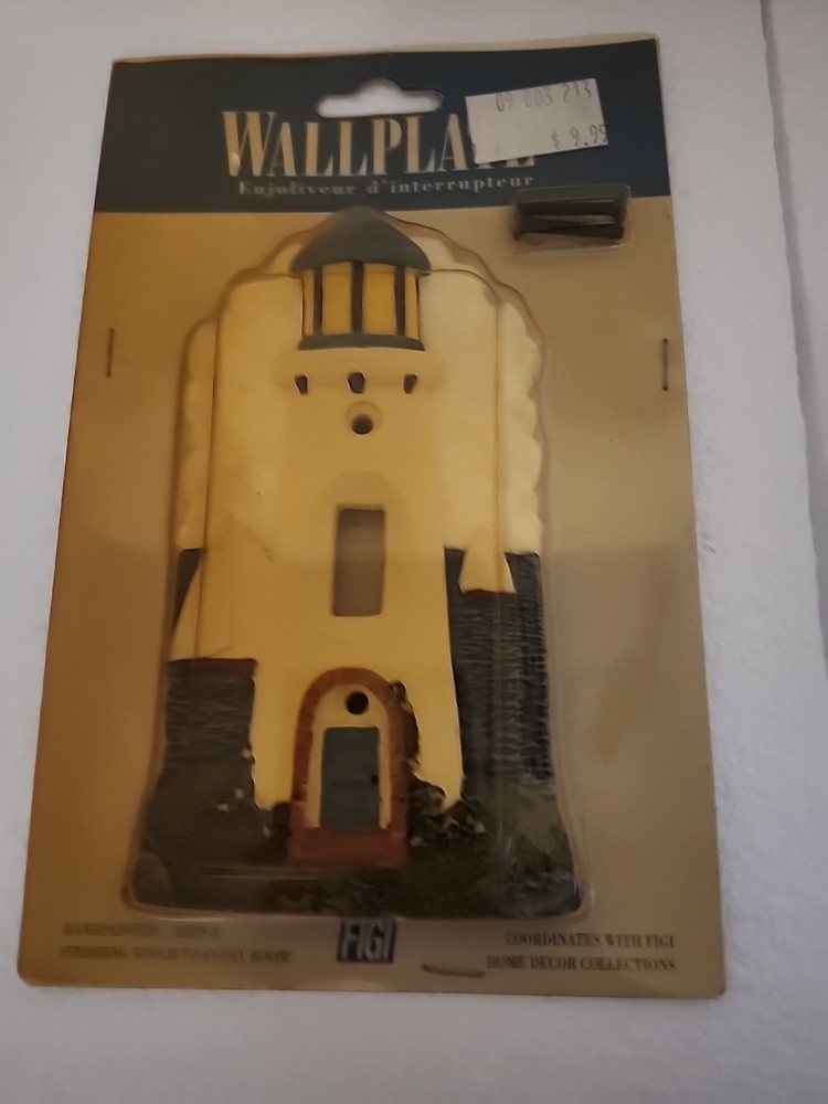Wallplate 1994 Dimensional Style Hand Painted  Lighthouse Single Switch Plate