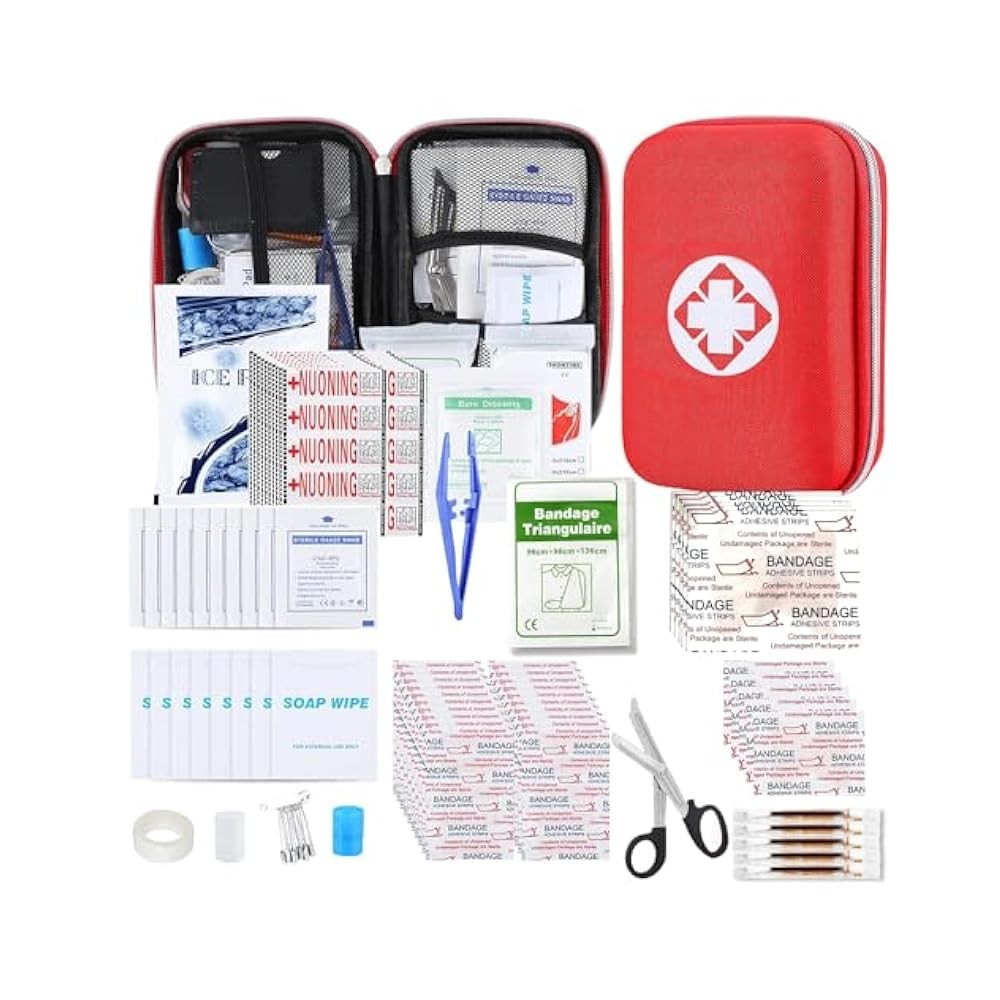 276PCS First Aid Kit, Compact Water,Resistant EVA Bag for
