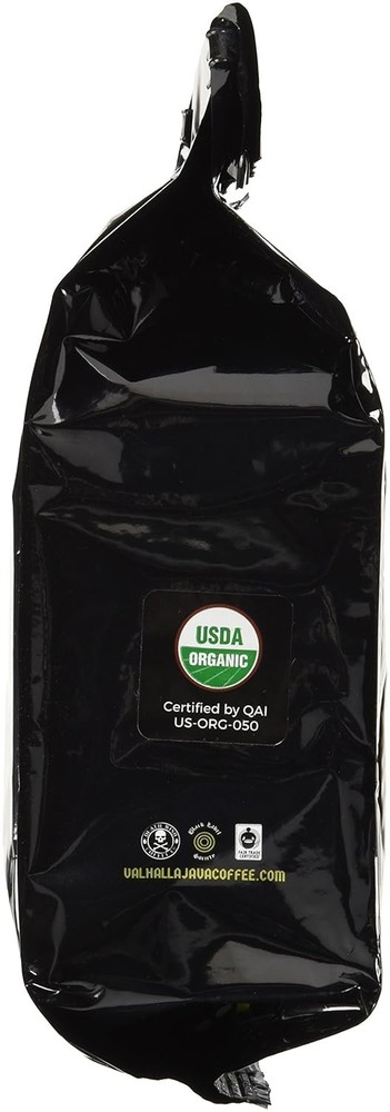 12 Oz Valhalla Java Odinforce Dark Roast - Bold, Organic Arabica Robusta Coffee