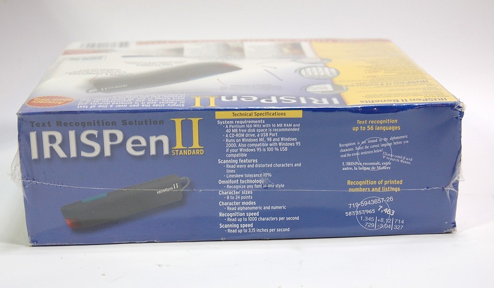NEW SEALED IRISpen II Standard Text Recognition Solution Handheld Pen Scanner