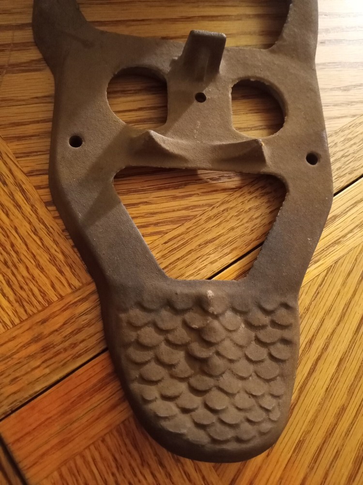 Vintage John Wright Cast Iron Sleeping Beaver Boot Brush Scraper Cleaner Base