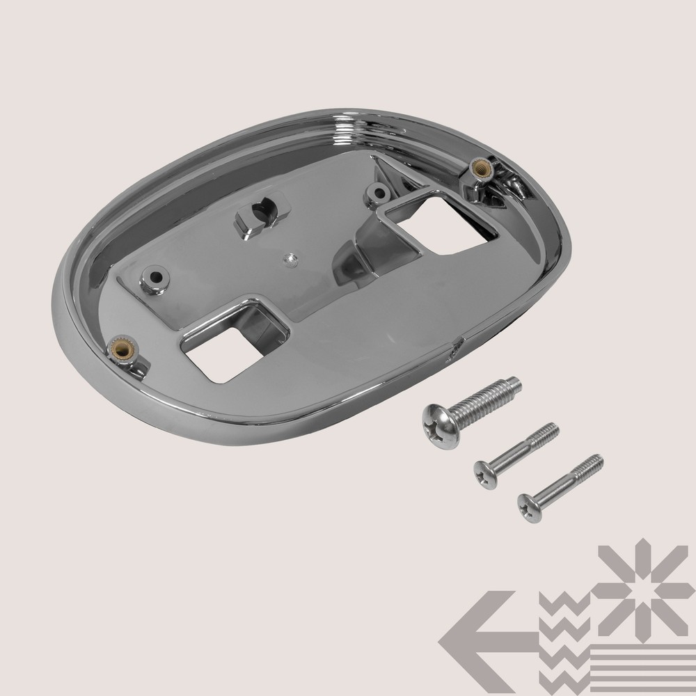 Chrome Taillight Base Plate Replacement for 2000+ Harley Davidson 68296-99A