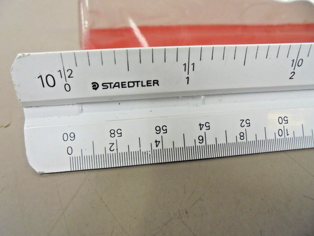 Staedtler Engineer 987 18-34 Triangular Scale Ruler Plastic