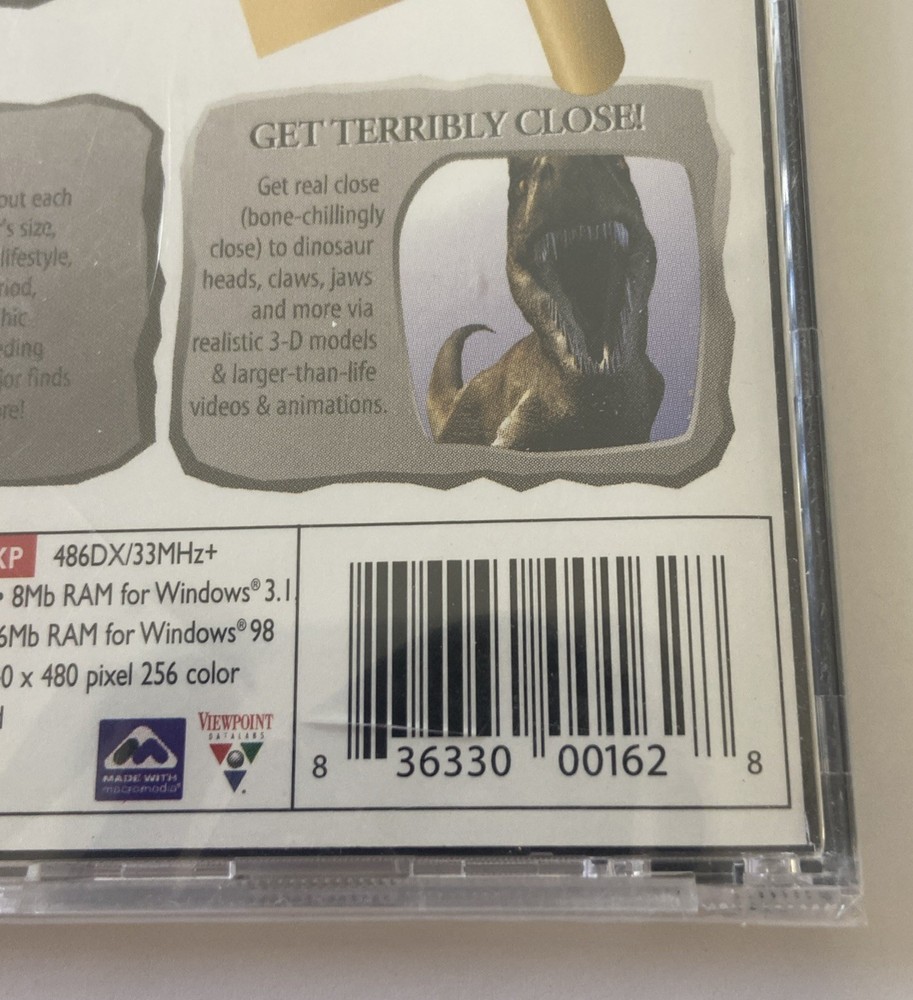 Factory Sealed Dinosaur Hunter Computer Software CD-ROM 1996 Windows 95/98/ME