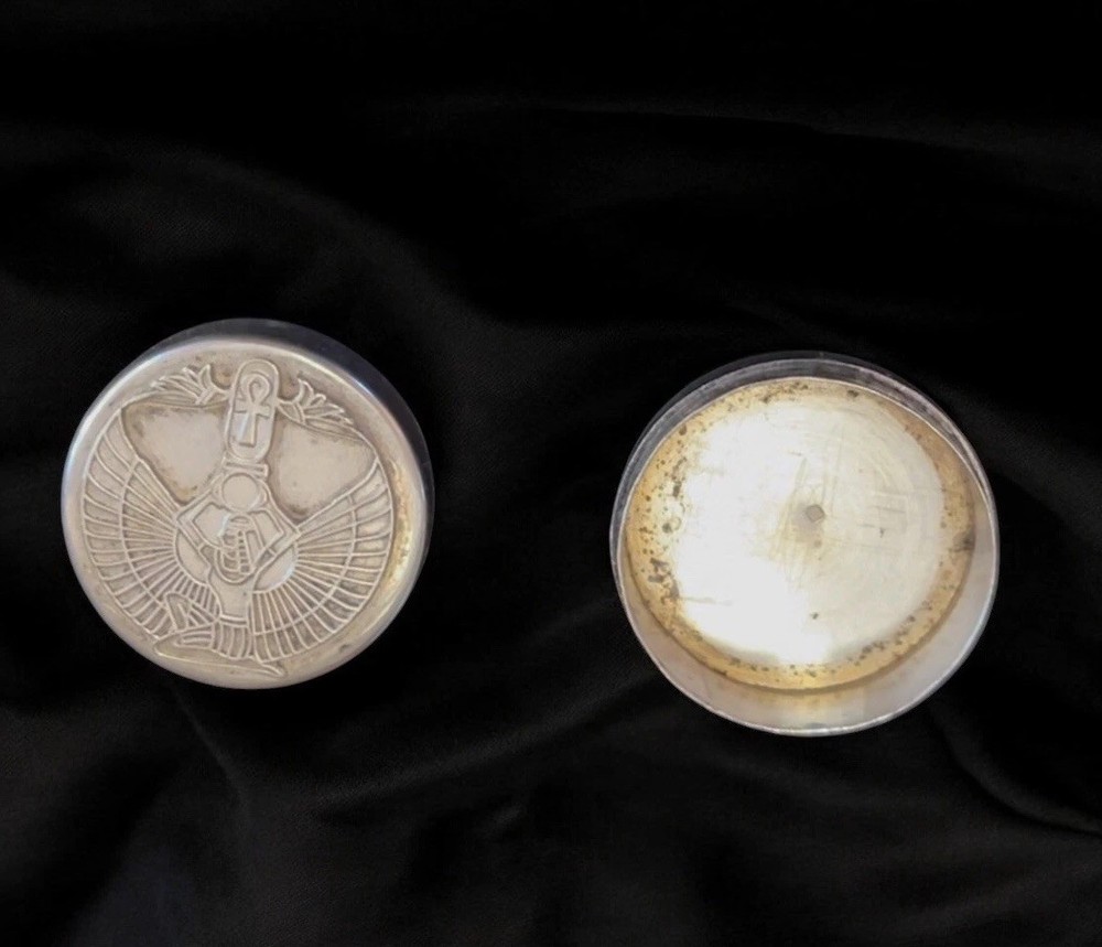 Egyptian Snuff Box-.925 Sterling Silver