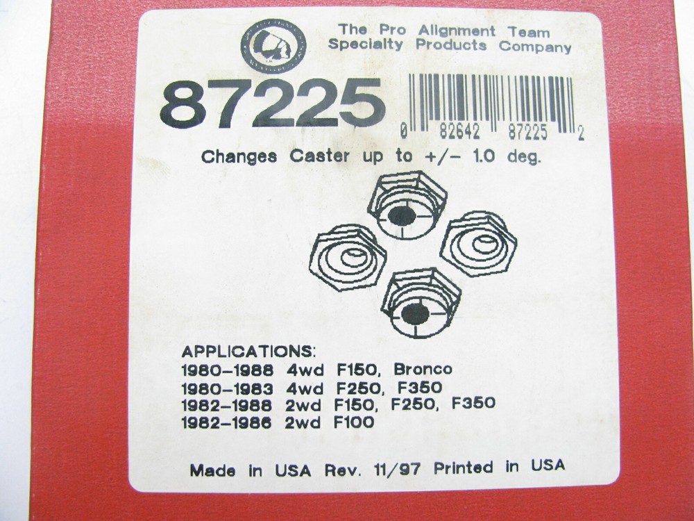 Specialty Products 87225 Caster Adjustment Kit Front