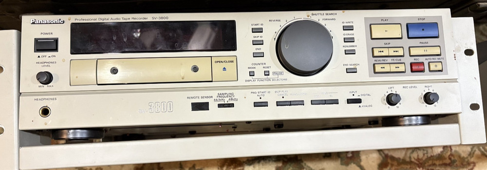 Panasonic SV-3800 & SV-3700 DAT Recorder w/ Rackmounts  –Both from Studio