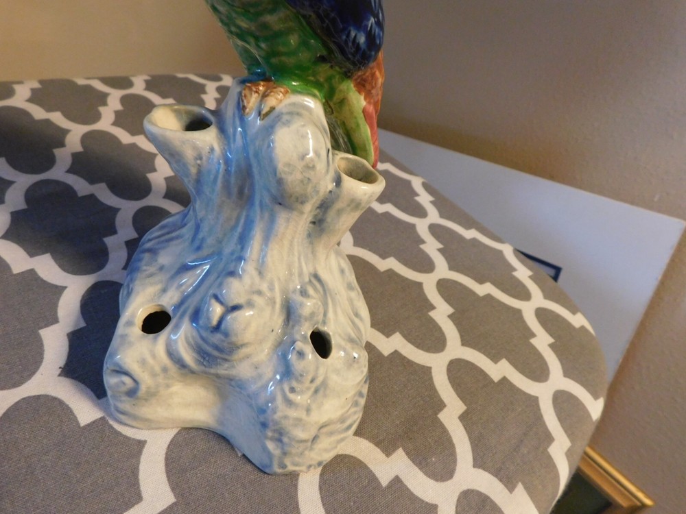 Parrot Flower Frog Vintage