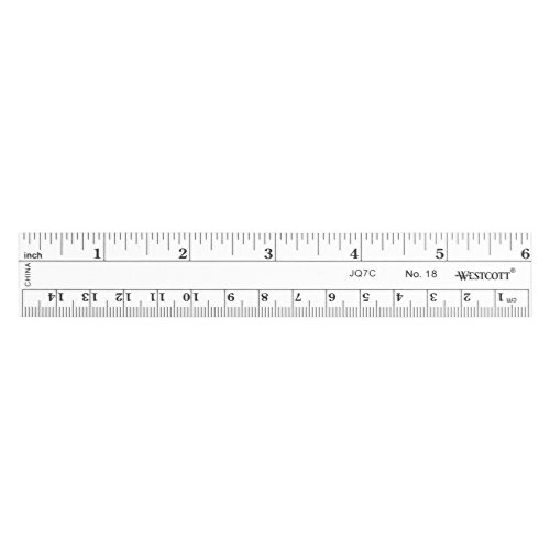 Flexible Metric Ruler, Clear 6-Inch