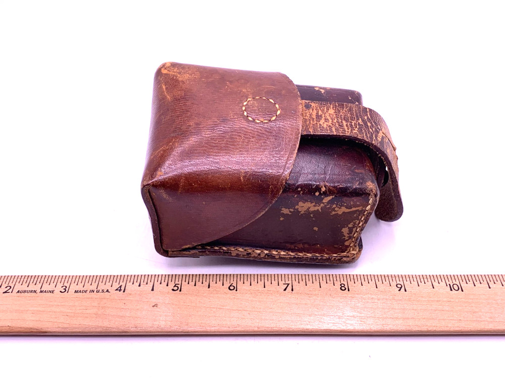 Vintage Leather ammo pouch square leather holder