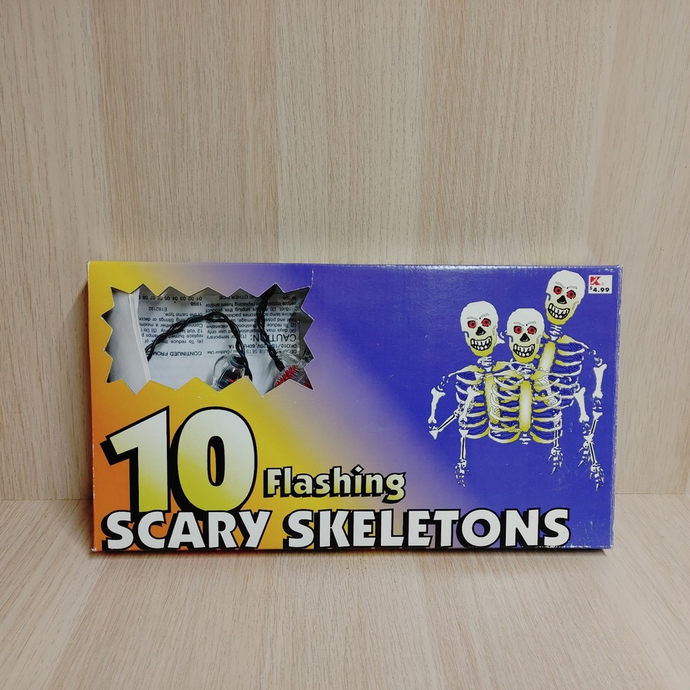 Articulated Skeleton Halloween Light String Clear 10 Lights Indoor