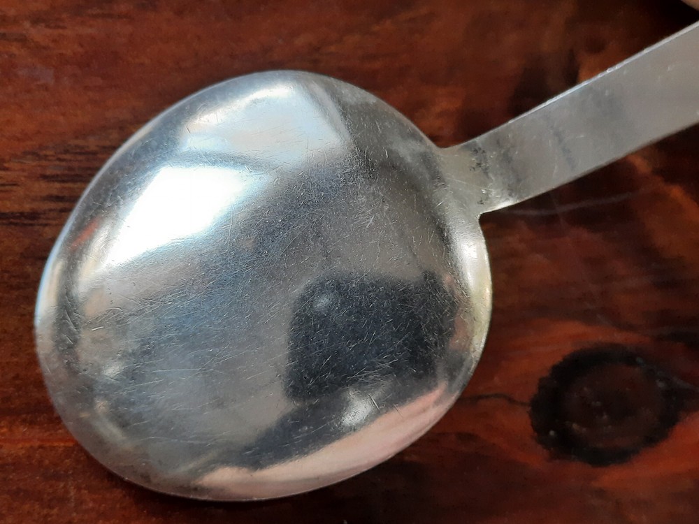 830S Silver David Andersen Bird Tile Baby Spoon, No mono