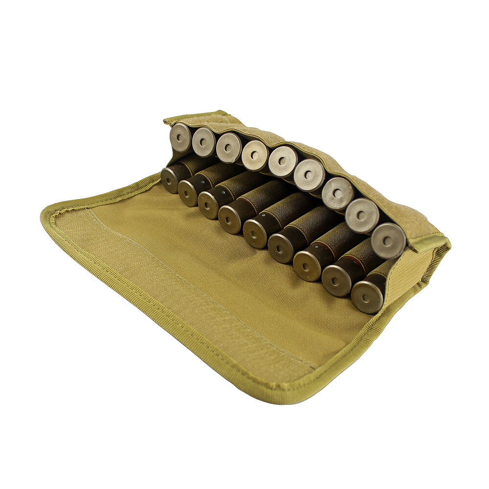 Tactical Molle Ammo Pouch 18 Rounds Shotshell Holder Backpack Attachment Bag