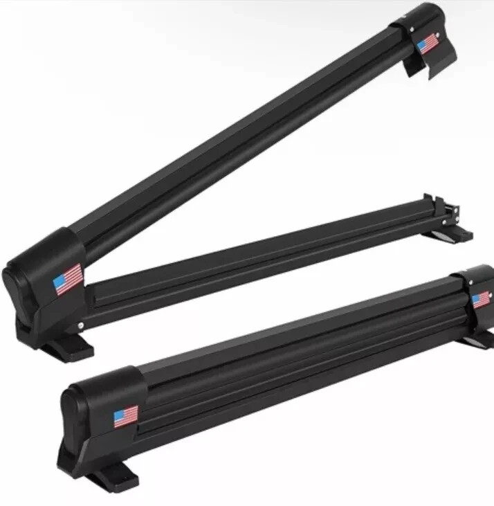 OUTPRIZE Ski Rack for Roof Rack, Extended Version Aluminum Snowboard Rack wit...