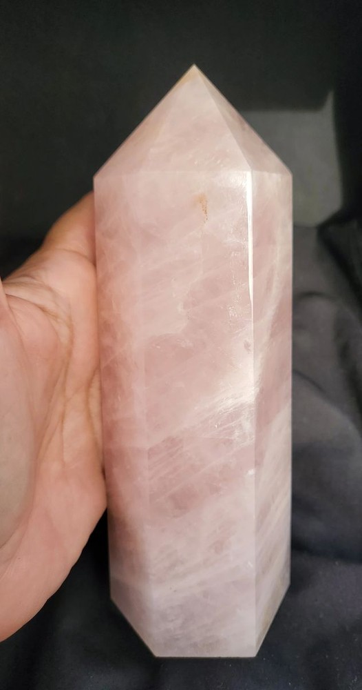 Rose Quartz Point Tower 7" Large