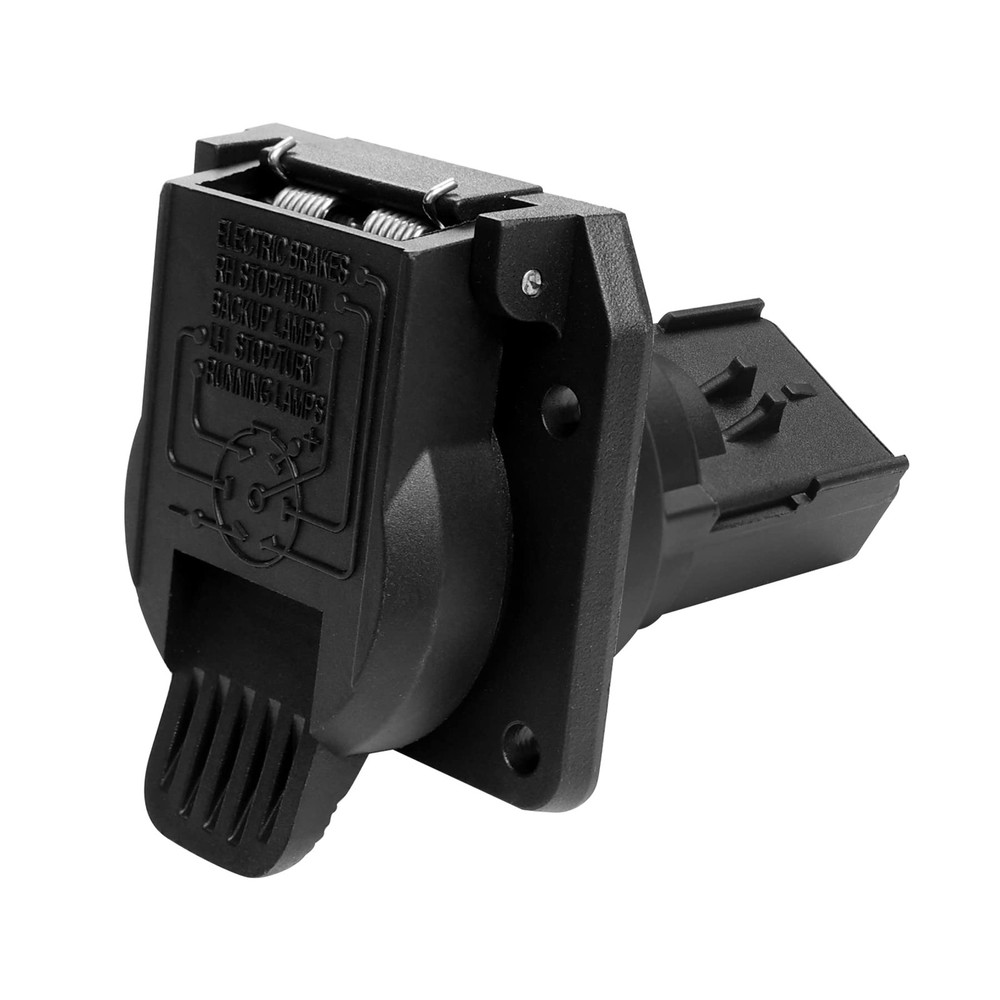 Rear 7-Way Trailer Tow Connector Compatible with 1998-2009 Dodge Ram 1500/2500