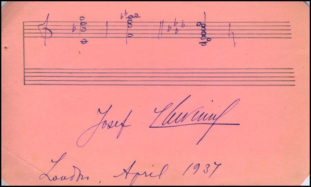 LHEVINNE, Josef.: Autograph Musical Quotation