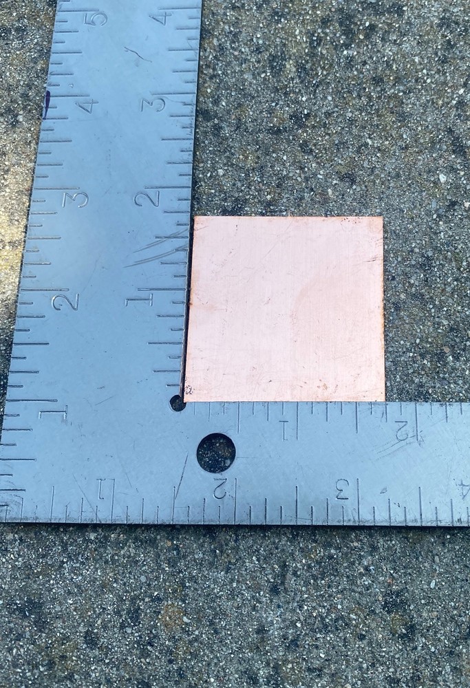 Copper Square Blanks, 1"-2" (10 Pack)