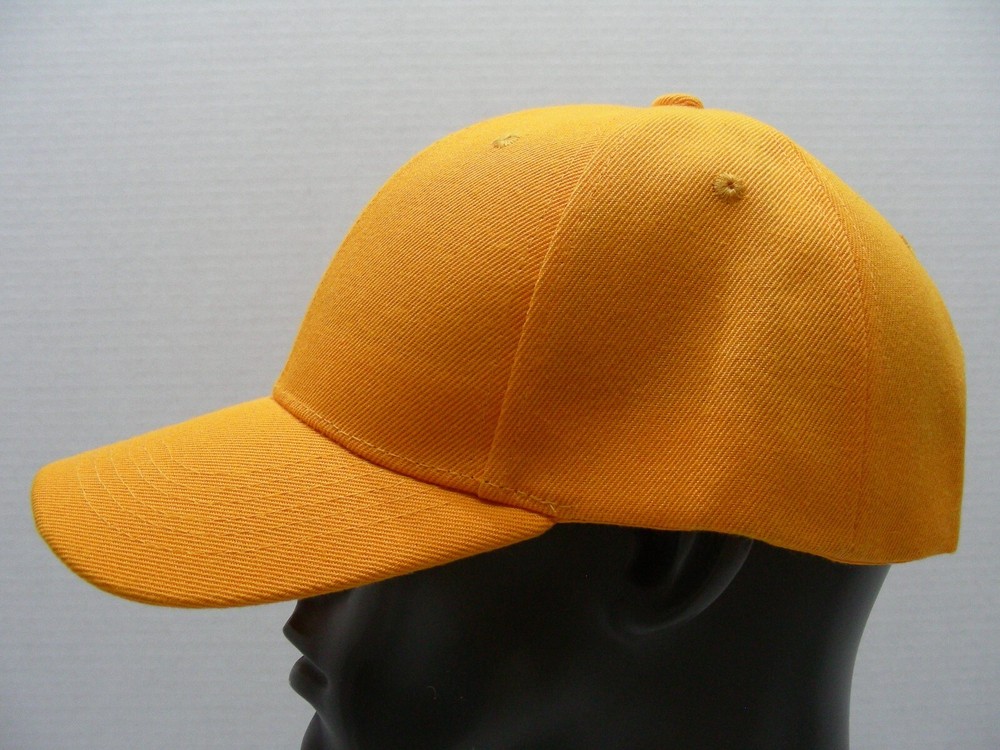 ORANGE - Acrylic/Wool Blend - One Size Adjustable Baseball Cap Hat!