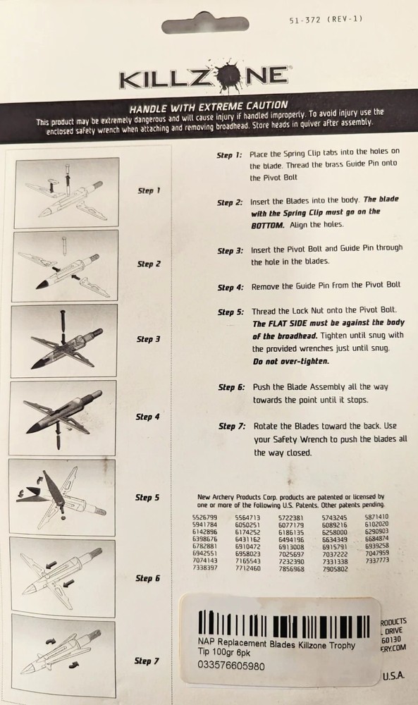 NAP Killzone Replacement Blades MAXX 51-372