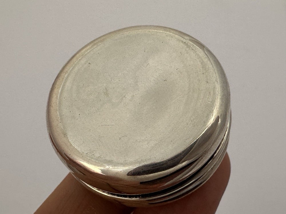 Antique Solid Silver Pill Box Reynolds Angels c.1903
