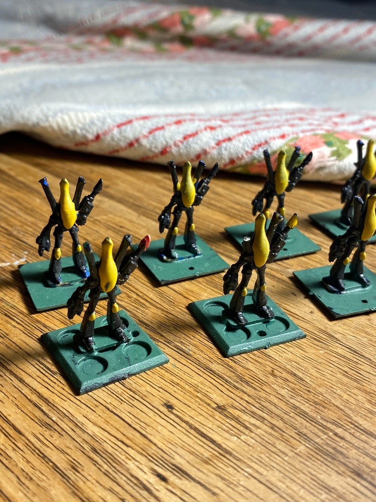 Epic 40k Eldar Dreadnoughts (painted) x8 (6mm) OOP