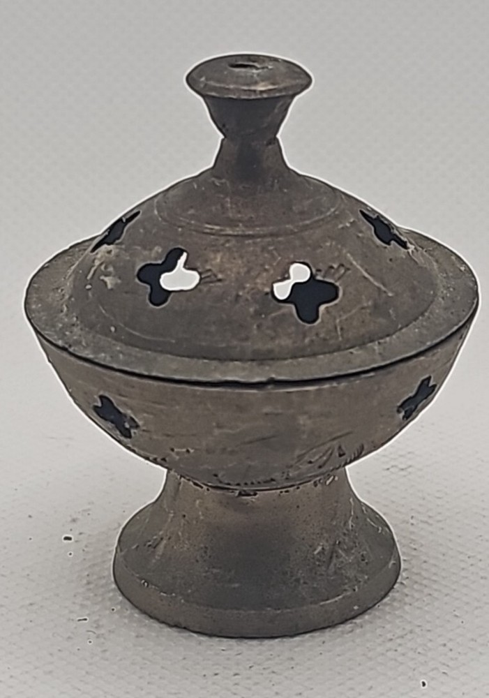 VTG Incense Burner solid brass hand carved India