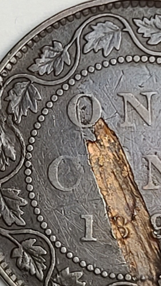 Canada 1899 Large Cent Lamination Error (Invt840)