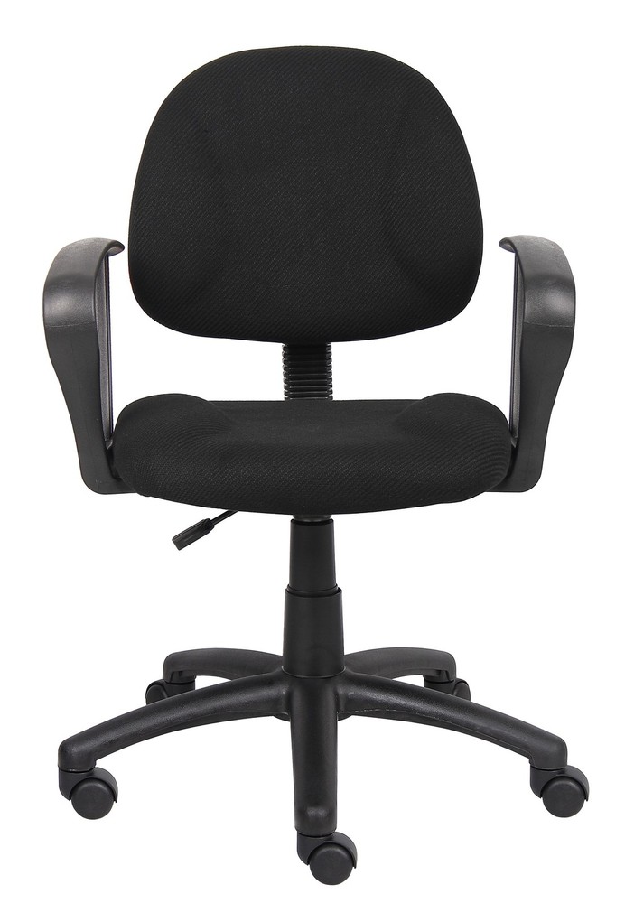 Boss Black Deluxe Posture Chair W/ Loop Arms MODEL # B317-BK