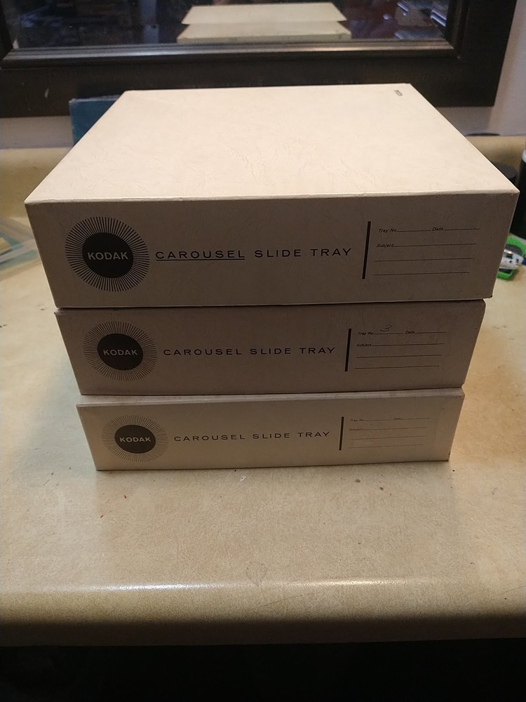 3 x Kodak Carousel 80 Slide Tray