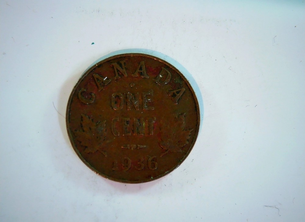 Canada 1936 1 Cent George V (Small Cent) Coin