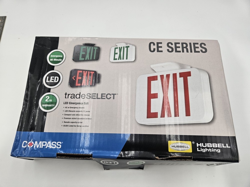 Hubbell Lighting CE Series LED Emergency Exit Light New