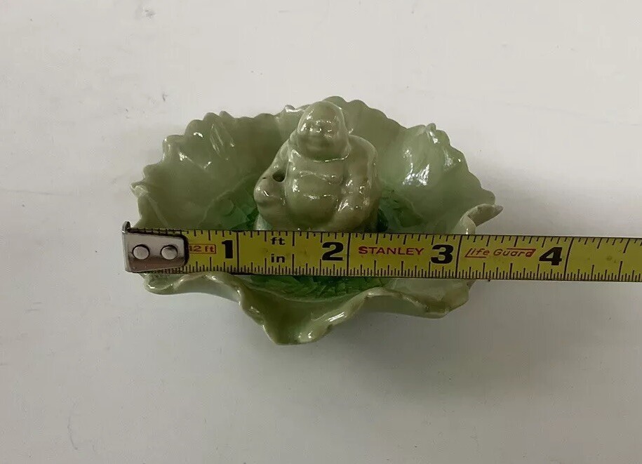 Vintage Asian Buddha Incense Dish 3 In Diameter