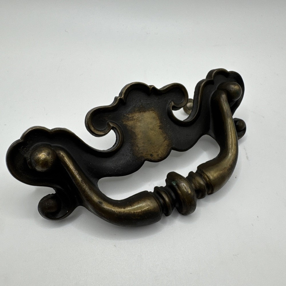 Vintage Brass Drawer Pull 4 1/2" Keeler #7538 Hardware Handle