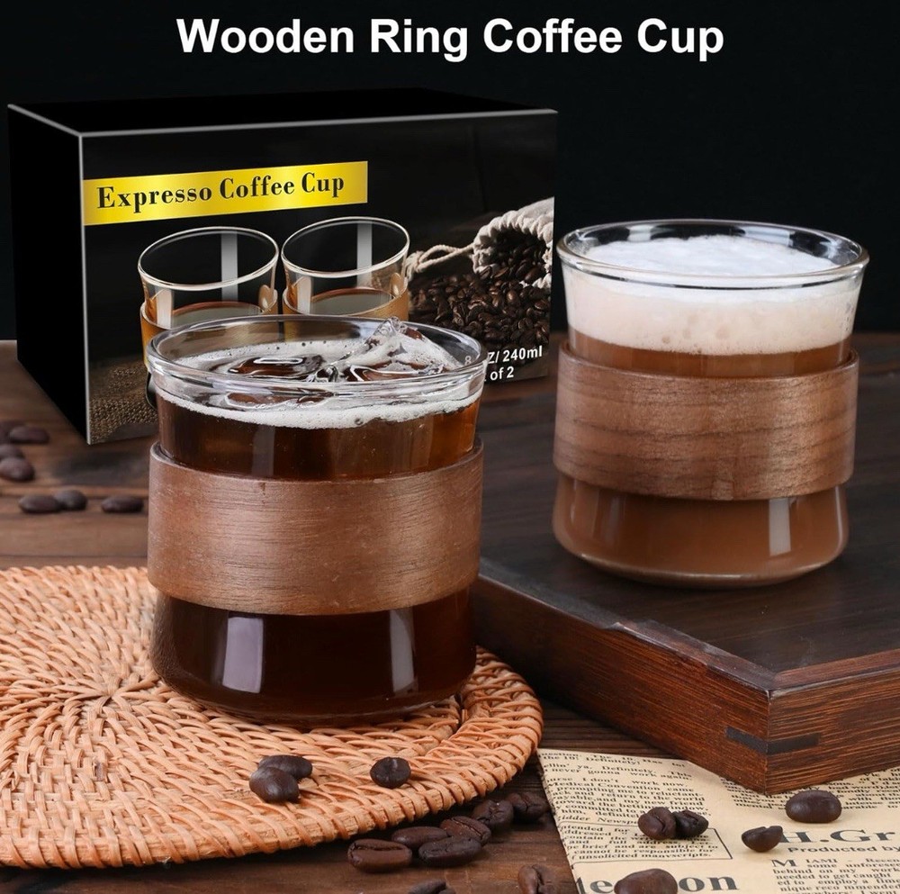 PARACITY Espresso Coffee Cup 8oz 2pk