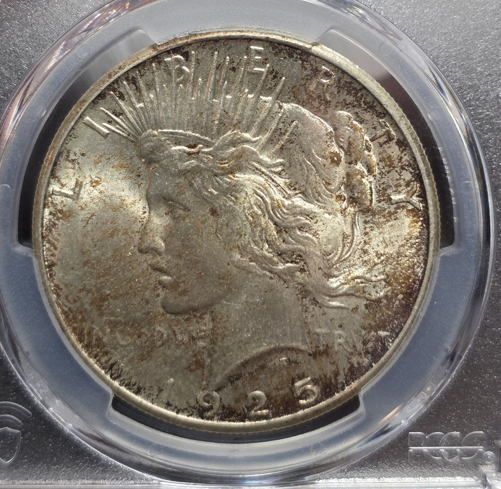 1925 PCGS MS64 Peace Silver Dollar - Toned
