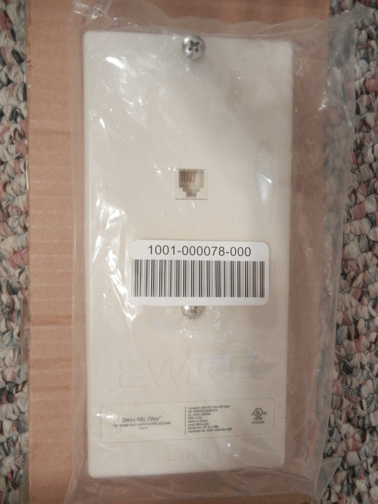 2wire 2 WIRE DSL FILTER SINGLE-LINE WALL MOUNT LFT 4-1-WM