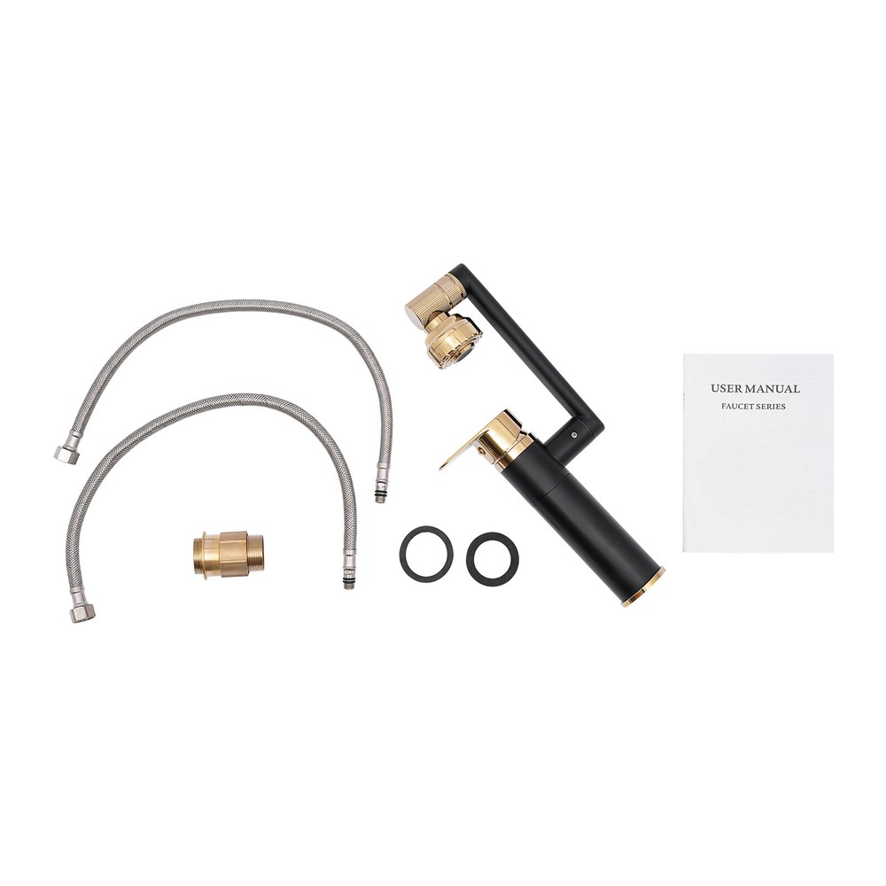 360?? Bathroom Sink Faucet Single Handle Waterfall Vanity Basin Mixer 2 Function