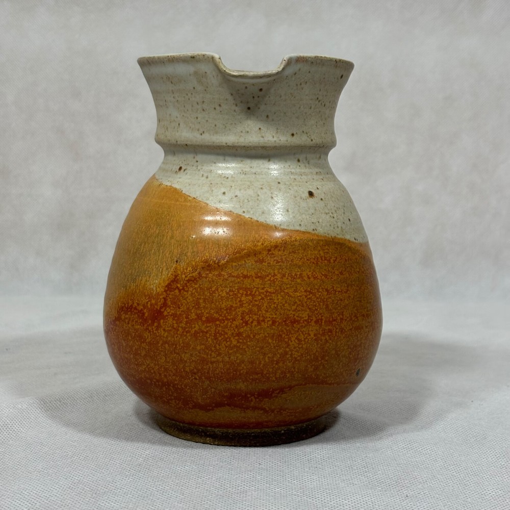 Signed Studio Pottery Multi-Color Pitcher 7"