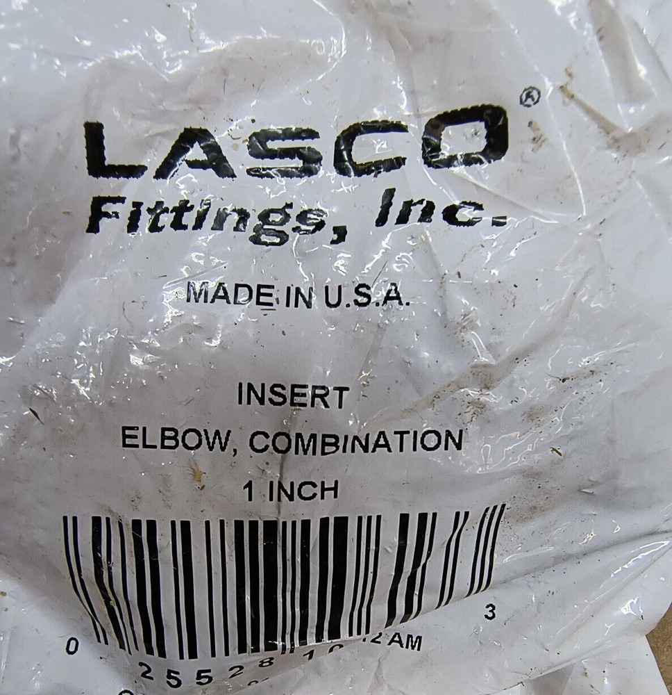 (7) Lasco 1" Insert Elbow Female Adapter Tee Fitting Schedule 40