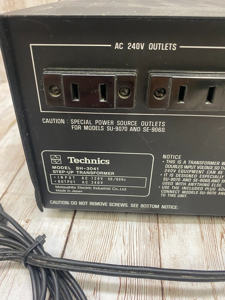 Vintage Technics SH-3041 Step Up transformer * TESTED!
